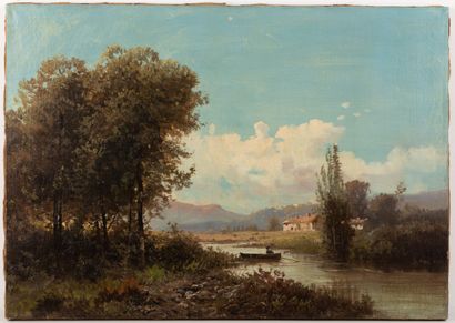 null GODCHAUX.
Edge of a river.
Oil on canvas signed lower right.
H_43 cm L_61 cm,...
