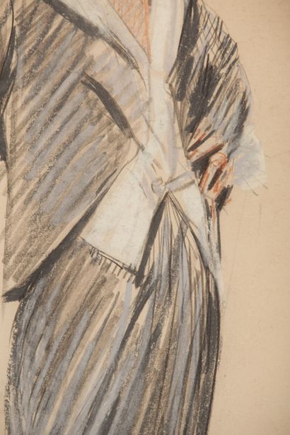 null Paul César HELLEU (1859-1927).
Portrait of an Elegant Woman (Marguerite).
Drawing...