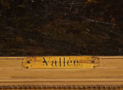 null Étienne Maxime VALLÉE (act.1873-1881).
Femme dans une clairière.
Huile sur toile.
H_60...