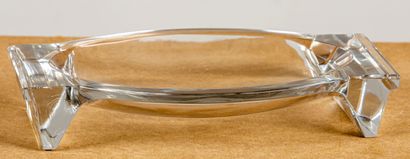 null Jean SALA (1895-1978) for SAINT-LOUIS.
Modernist fruit bowl in molded crystal,...