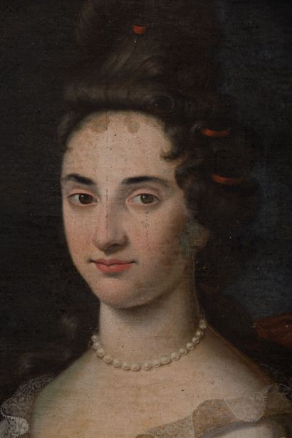 null Ecole française vers 1700.
Portrait de femme au collier de perles.
Huile sur...