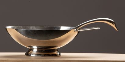 null Christian FJERDINGSTAD for GALLIA. 
Sauce boat in silver plated metal, swan...