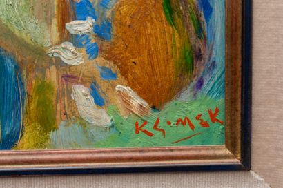 null Ludwig KLIMEK (1912-1992).
Composition naturaliste.
Huile sur toile, signée...