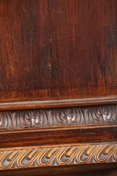 null Cabinet furniture with two bodies in richly carved walnut.
It opens with two...