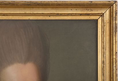 null École française vers 1780, 
Portrait de femme, 
Pastel, 
H_55 cm L_41 cm