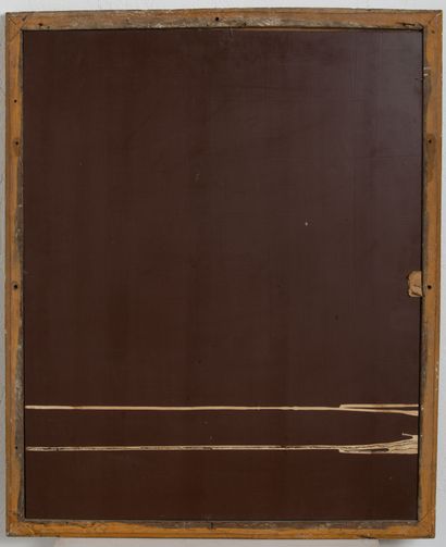null Miroir, la baguette en bois doré à la Bérain.
XVIIIème siècle, le tain postérieur.
H_82...