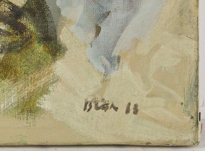 null Ferit ISCAN (1931-1986). 
Forêt ondulatoire. 
Huile sur toile, signée en bas...