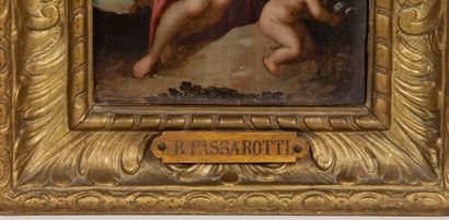 null Italian school of the XVIIth century.
Venus and love.
Oil on panel.
H_16,5 cm...