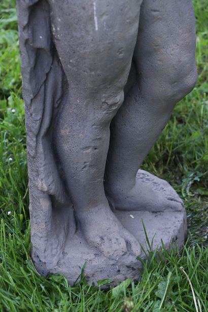 null Pair of sheaths in reconstituted stone decorated with entwined lovers.
H_109...