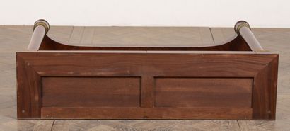 null Mahogany and mahogany veneer console with gilt bronze ornamentation.
It opens...