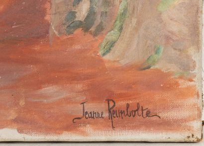 null Jeanne REIMBOLTE (1872-1943).
Ensemble de deux oeuvres comprenant : 
La forêt.
Huile...
