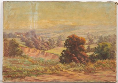 Jeanne REIMBOLTE (1872-1943).
La vallée.
Huile...