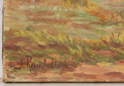 null Jeanne REIMBOLTE (1872-1943).
La vallée.
Huile sur toile, signée en bas à gauche.
H_34...