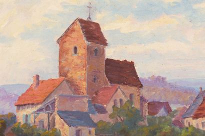 null Jeanne REIMBOLTE (1872-1943).
Le village.
Huile sur toile, signée en bas à droite.
H_33...