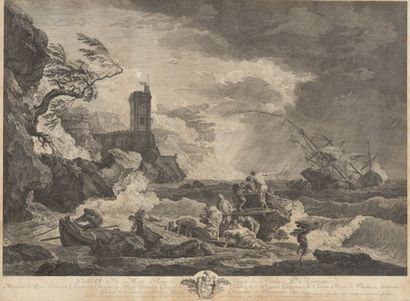null Jean Jacques FLIPART (1719-1782), after Joseph VERNET (1714-1789).
Shipwreck...