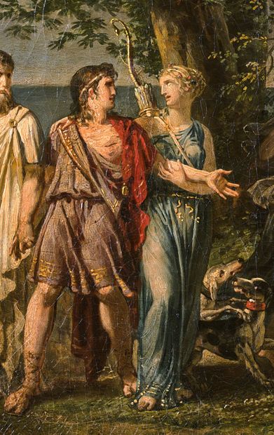 null Charles MEYNIER (Paris, 1763-1832).
Telemachus, urged on by Mentor, leaves Calypso's...