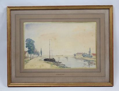 null Jean-Barthold JONGKIND (1819-1891)

Paysage au pont

Crayon et aquarelle, sbd...