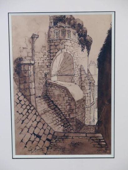Georges TARDY (1885-1980) Nevers, l'escalier de la fontaine
Dessin à l'encre brune
Signé...