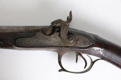 null Fusil de chasse à silex modifié pistons, 1er Empire 1830, avec baïonnette. 

Signé...