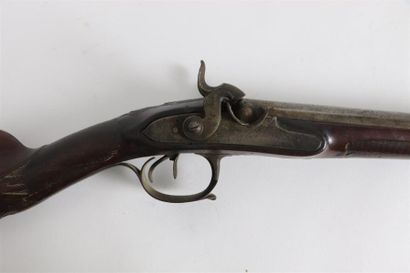 null Fusil de chasse à silex modifié pistons, 1er Empire 1830, avec baïonnette. 

Signé...