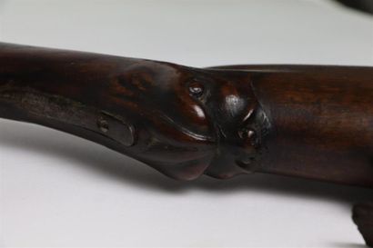 null Fusil de chasse 1830 avec baïonnette, baguette en fanon de baleine.

La platine...