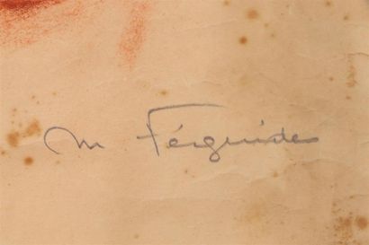 null Marcel FEGUIDE (1888-1968).
Nus.
Deux dessins à la sanguine, dont un signé....