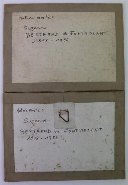 null Suzanne BERTRAND DE FONTVIOLANT (1898-1986).

Natures mortes.

Aquarelles, signées...