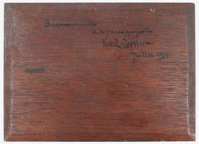 null Karl CARTIER (1855-1925).

Vue de Moret sur Loing.

Huile sur panneau.

Signée...