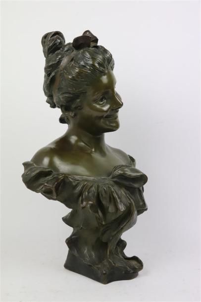 null Georges VAN DER STRAETEN (1856-1928)

Buste de jeune femme en bronze à patine...