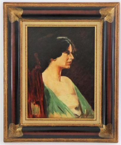null Augustin ZWILLER (Alsace 1850-1939).

Portrait de femme, probablement Mme Jean...