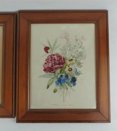 null Ecole française du XIXème siècle, 1844.

Etudes de fleurs.

Deux aquarelles...