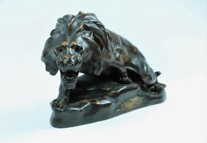 null Thomas CARTIER (1879-1943)

"Lion en furie"

Sculpture en terre cuite à patine...