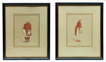 null J.B. SPRAGUE

Portraits d'hommes, Birch Bark.

Deux aquarelles et gouaches en...