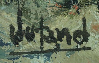 null Pierre JUTAND (né en 1935).

Les ramasseurs de varech.

Huile sur toile, signée...