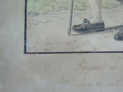 null Gabriel LORY (1763-1840) (d'après).

Paysan et paysanne de Meyringuen, dans...