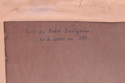 null André DESLIGNERES (1880-1968).

Paysans en nivernais.

Gravure sur bois, signée...