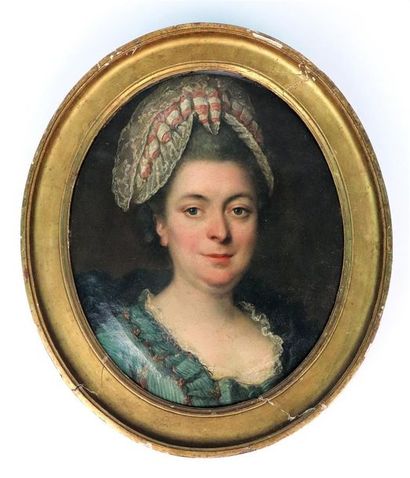 null Ecole Française de la fin du XVIIIe siècle.

Portrait de femme au fichu.

Huile...