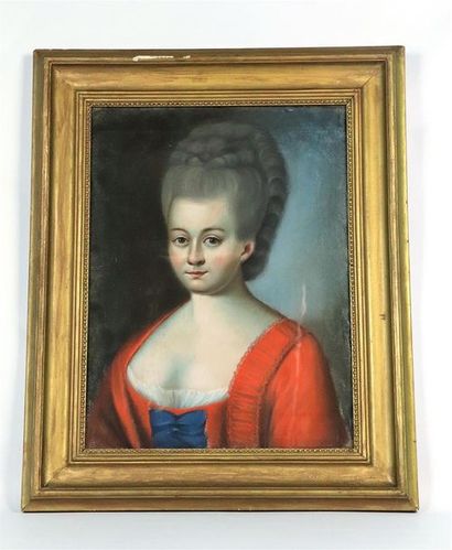 null Ecole Française du XVIIIe siècle.

Portrait de Mademoiselle de Vaulx en buste...