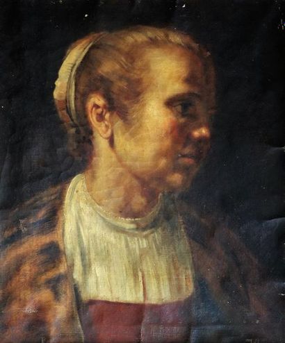 null Ecole française du XIXème siècle

Portrait de femme, de profil

Huile sur toile.

H_...