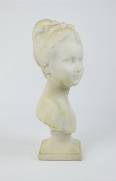 null Jean-Antoine HOUDON, d'après.

Portrait de Louise Brongniart.

Buste en marbre...
