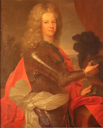 null Ecole Française vers 1700.

Portrait d'un homme en cuirasse.

Huile sur toile....