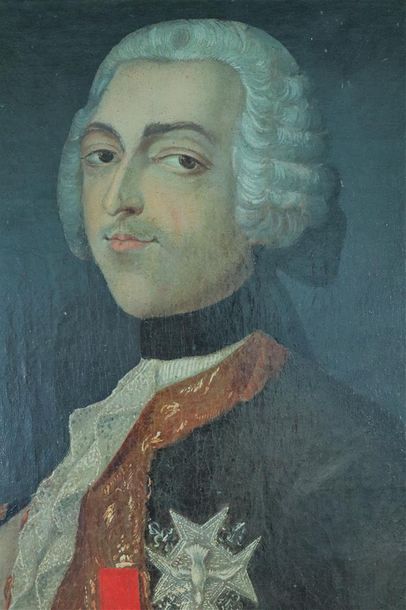 null Ecole Française du XVIIIe siècle.

Portrait de Louis XV, arborant l'ordre du...