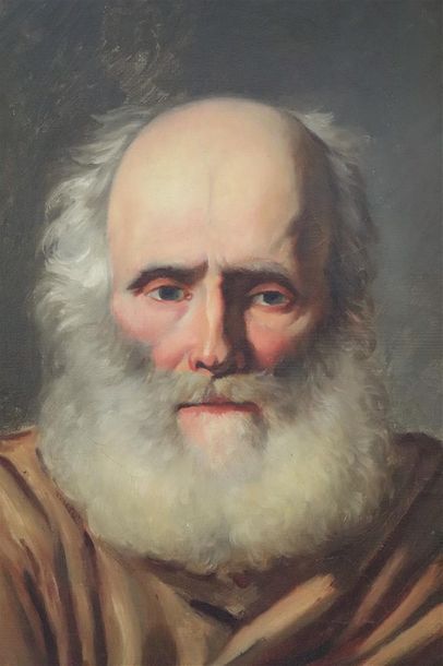 null Ecole française du XIXème siècle.

Portrait d'homme barbu.

Huile sur toile...