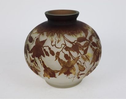 null BRADY ?

Vase de forme boule en verre multicouche dégagé à l'acide à décor de...