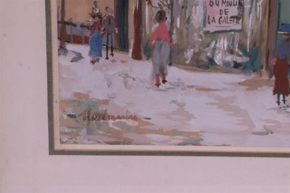 null Maurice UTRILLO (1883-1955), d'après.

Montmartre, le Moulin de la Galette.

Lithographie...