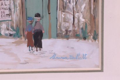 null Maurice UTRILLO (1883-1955), d'après.

Montmartre, le Moulin de la Galette.

Lithographie...