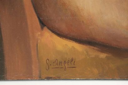 null Angeli GUERINO (1926).

Nu assis.

Huile sur toile, signée en bas à gauche 

H_...