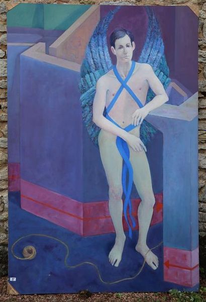 null Enrique AHIL (1927-2001).

Icare.

Série des nus masculins.

Huile sur toile.

H_195...