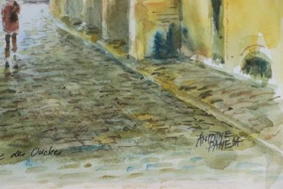 null Antoine PANEDA (1929).

Nevers, rue des Ouches.

Aquarelle signée en bas à droite...