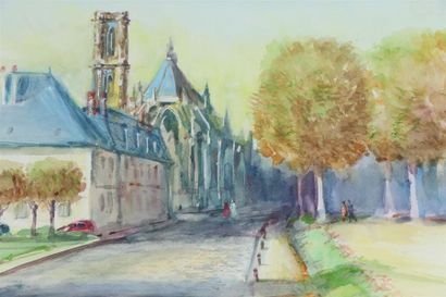 null Antoine PANEDA (1929).

Nevers, place et cathédrale.

Aquarelle réhaussée signée...